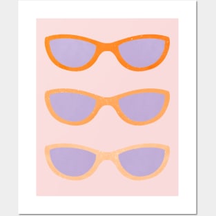 Orange and purple sunglasses Posters and Art